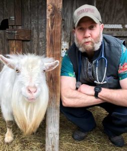 dvm Simon George with goat